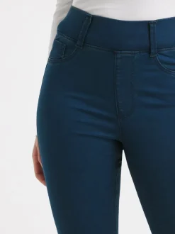 Simply Be Blue Flared Pull On Jeggings