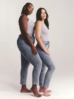 Simply Be Blue Slim Mom Jeans