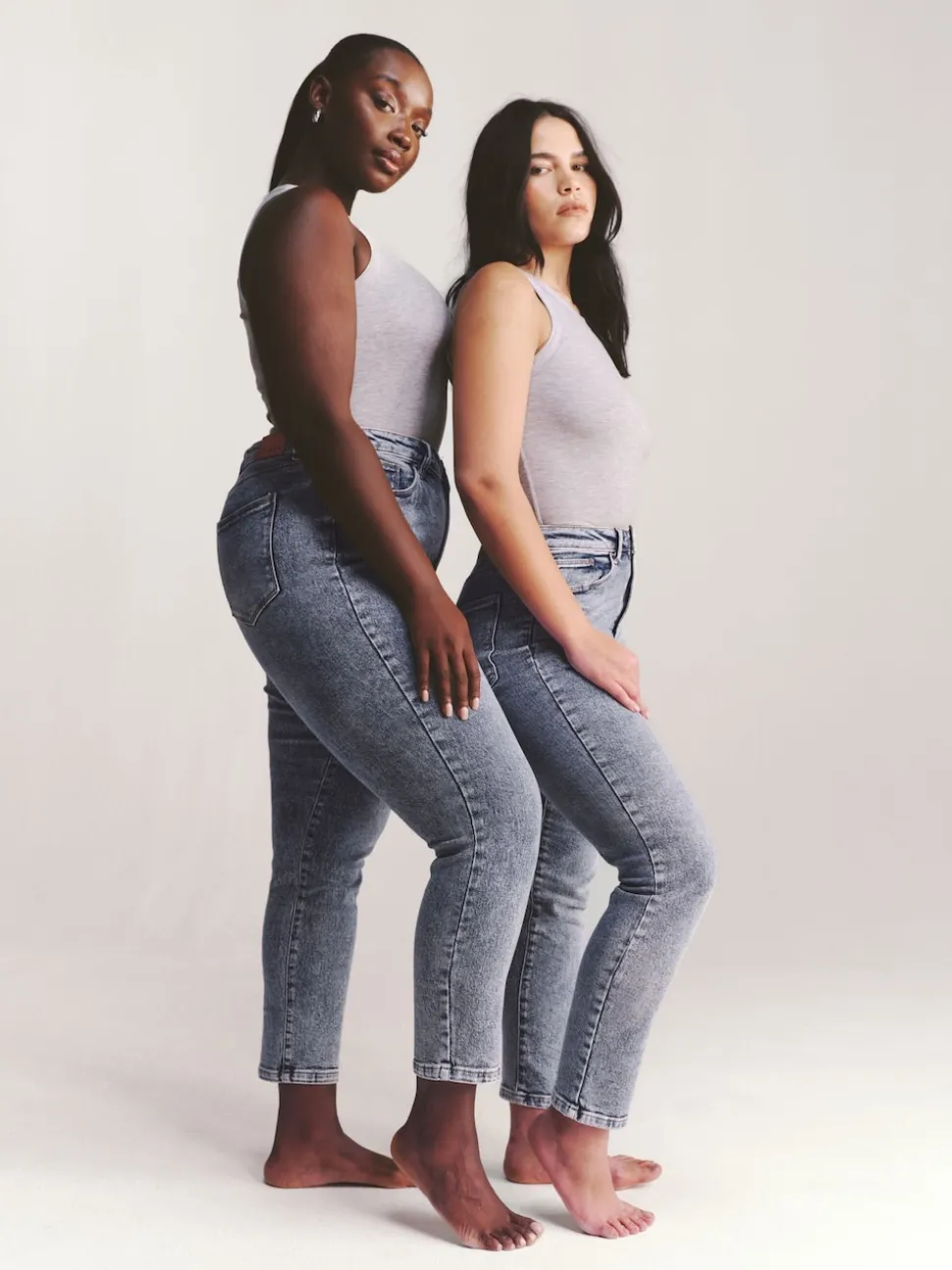 Simply Be Blue Slim Mom Jeans