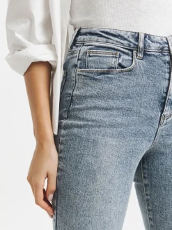 Simply Be Blue Slim Mom Jeans