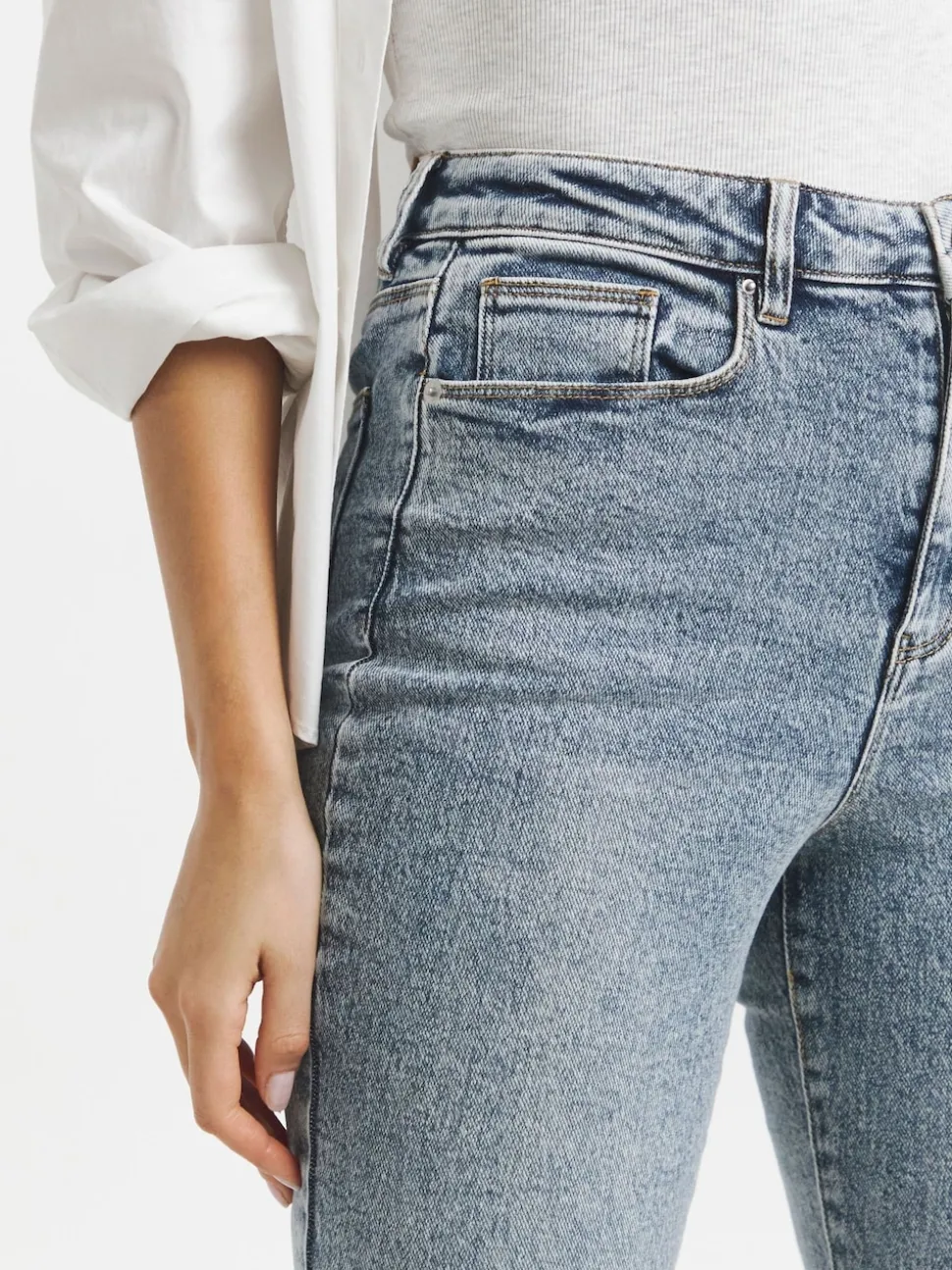 Simply Be Blue Slim Mom Jeans