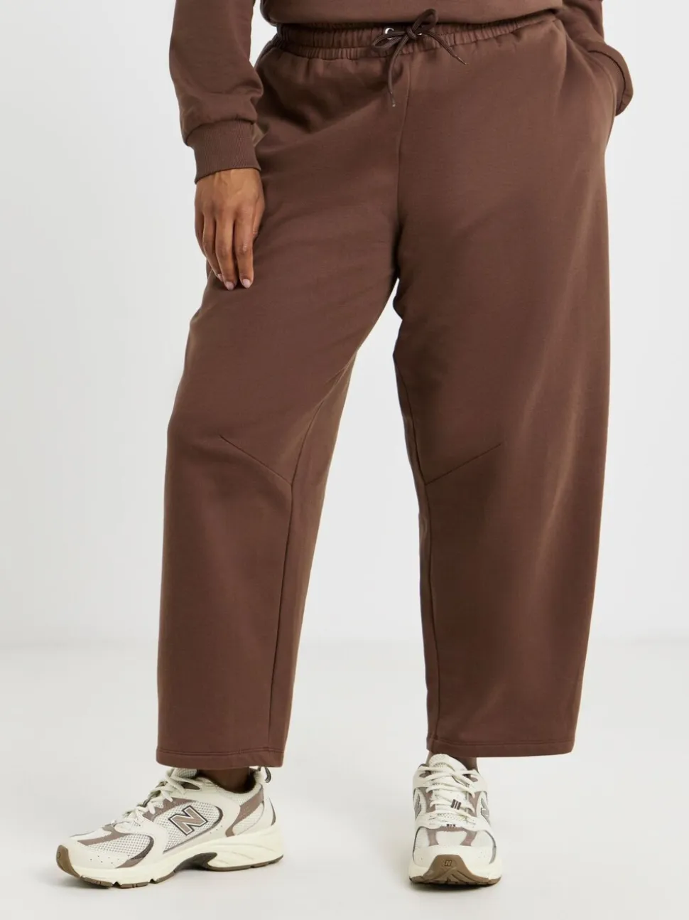 Simply Be Brown Barrel Leg Joggers