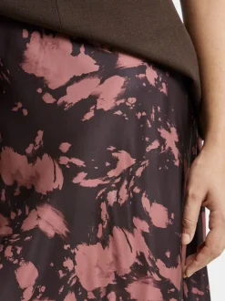 Simply Be Brown Satin Maxi Skirt