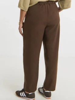 Simply Be Brown Tailored Barrel Leg Trouser