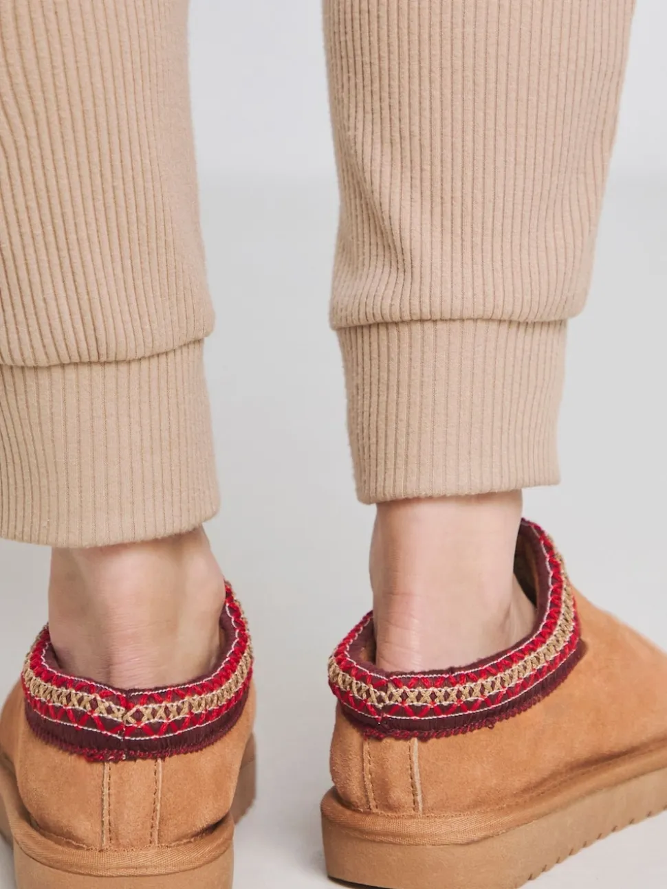 Simply Be Brown Wide Fit Wide Fit Embriodery Full Mules Brown Slippers