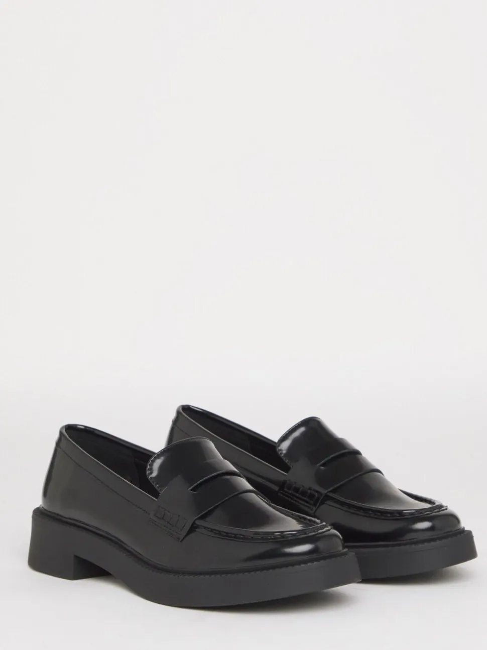 Simply Be Chrome Black Extra Wide Fit Chunky Mary Jane Shoes