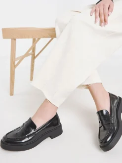 Simply Be Chrome Black Wide Fit Chunky Mary Jane Shoes