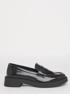 Simply Be Chrome Black Wide Fit Chunky Mary Jane Shoes
