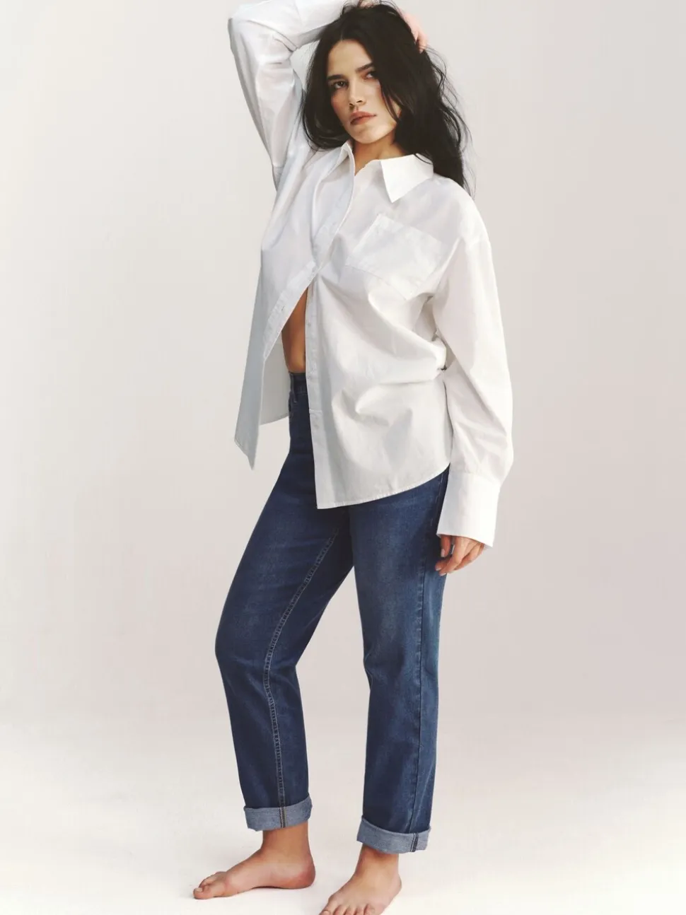 Simply Be Dark Blue 24/7 Boyfriend Jeans
