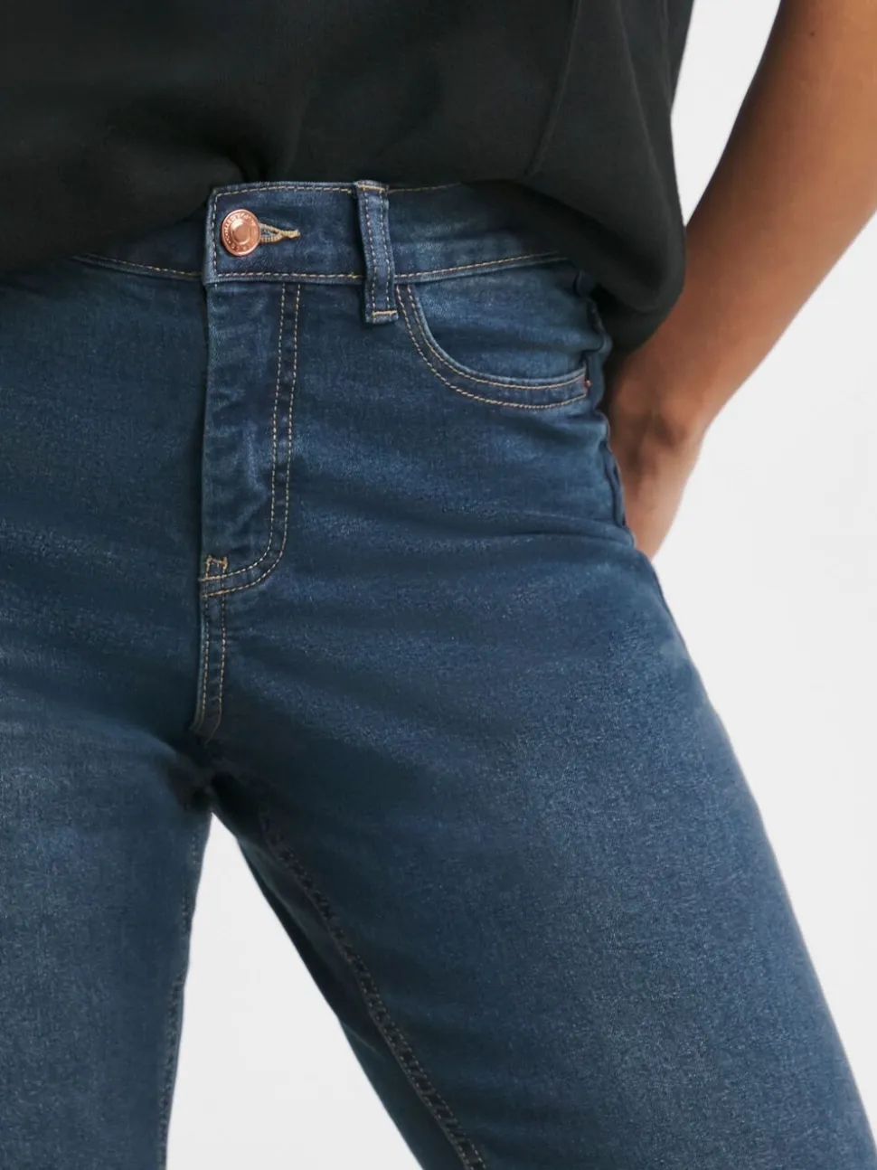 Simply Be Dark Blue 24/7 Boyfriend Jeans