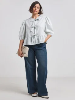 Simply Be Dark Blue 24/7 Wide Leg Jeans
