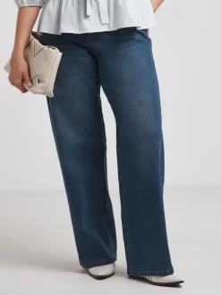 Simply Be Dark Blue 24/7 Wide Leg Jeans