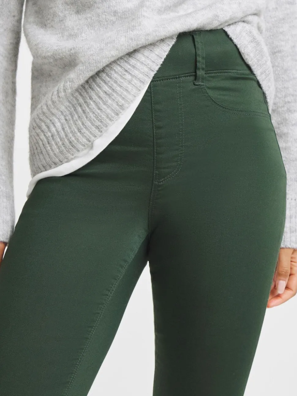 Simply Be Green Flared Pull On Jeggings