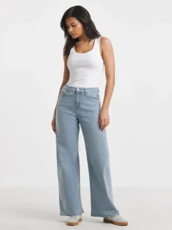 Simply Be Light Blue 24/7 Wide Leg Jeans