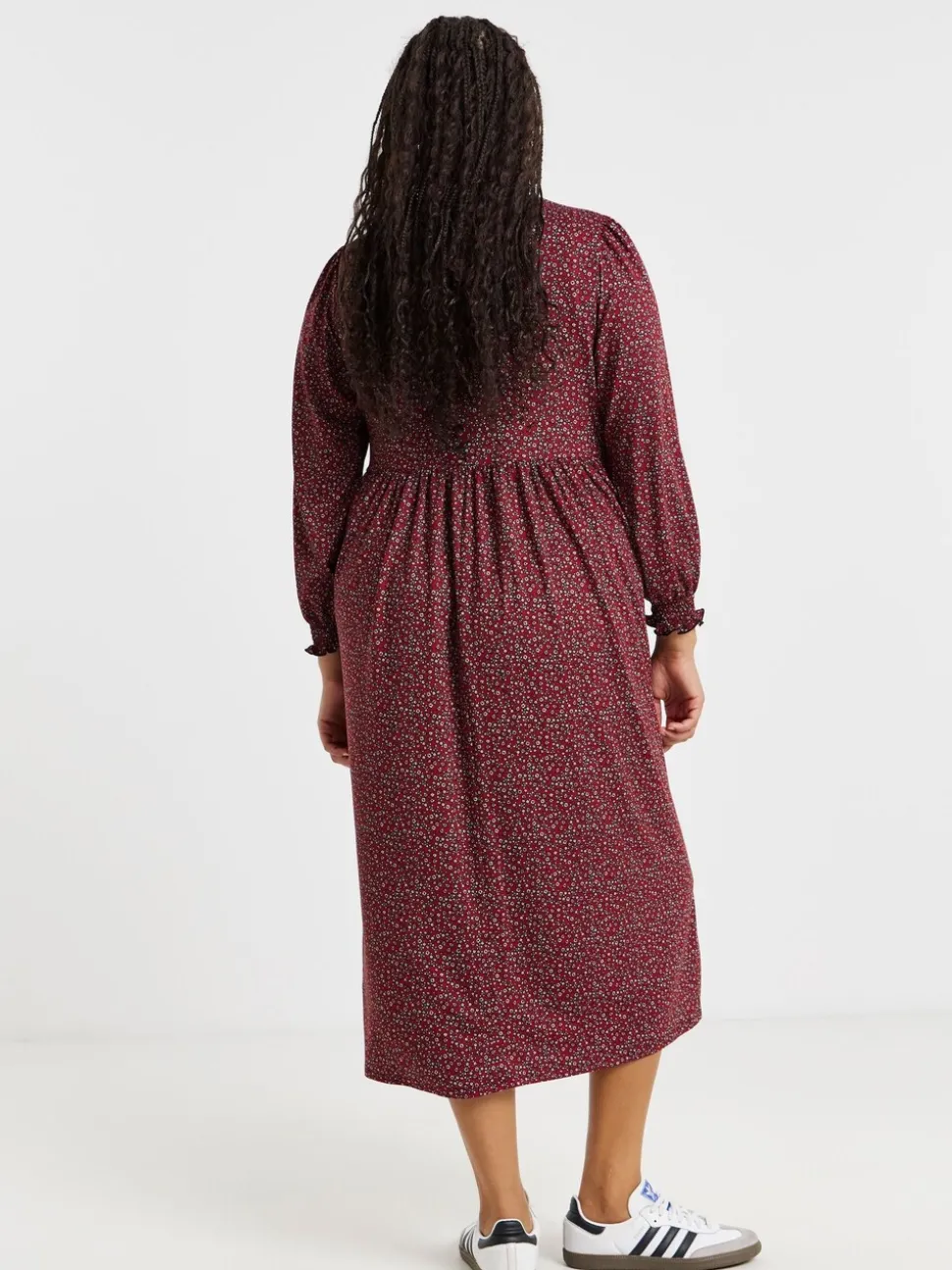 Simply Be Light Red Supersoft Midi Dress