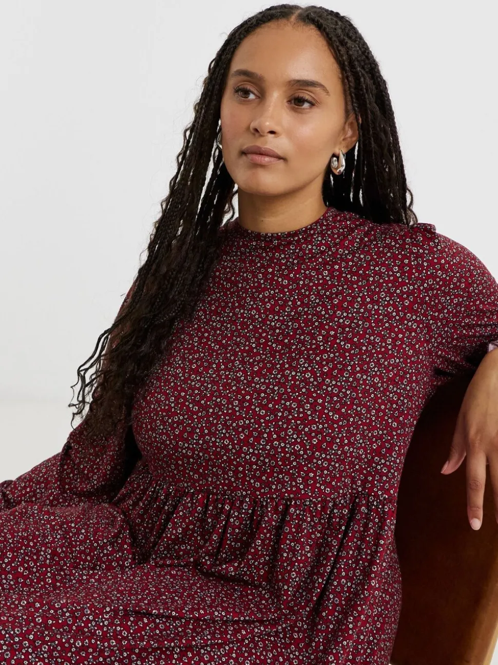 Simply Be Light Red Supersoft Midi Dress