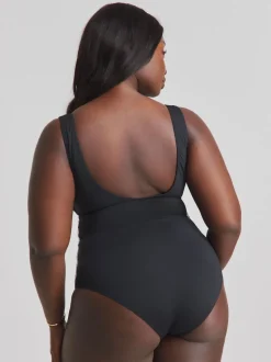 Simply Be Mono Magisculpt Illusion Longer Length Swimsuit