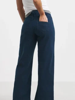 Simply Be Navy Blue Wide Leg Jeggings
