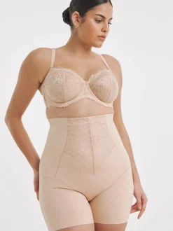 Simply Be Pink Magisculpt Ella Lace Thighshaper Frim Control Shapewear & solutions