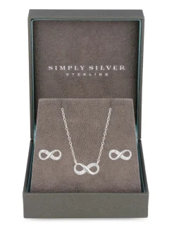 Simply Silver Silver Infinity Set