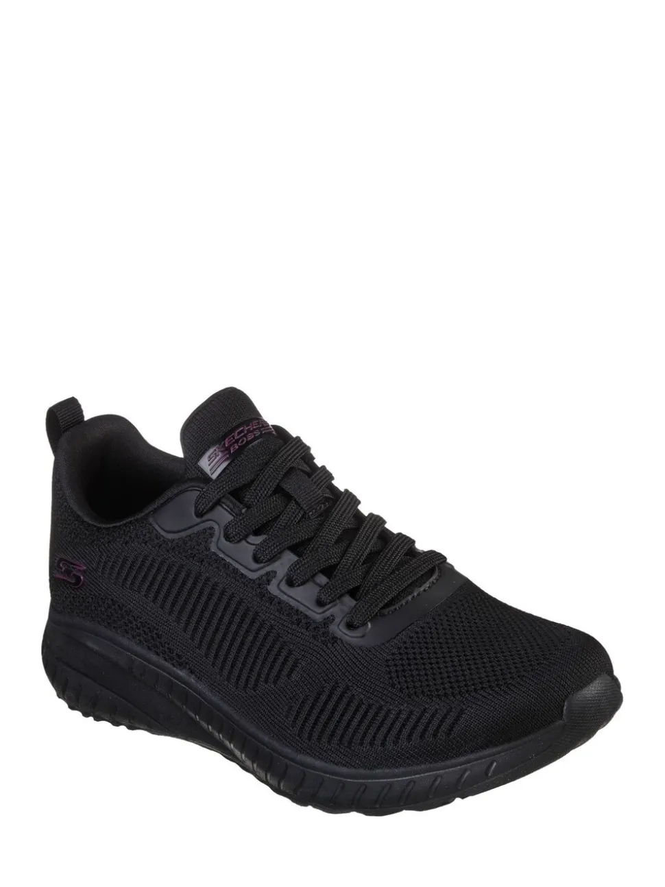 Skechers Black Chrome Womens Bobs Squad Chaos Face Off Trainers