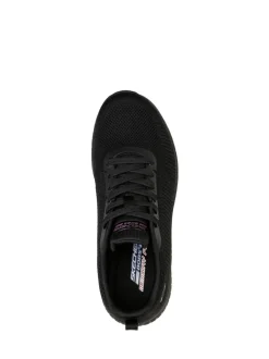Skechers Black Chrome Womens Bobs Squad Chaos Face Off Trainers