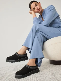 Skechers Black Keepsakes Lite Cozy Fest Slippers