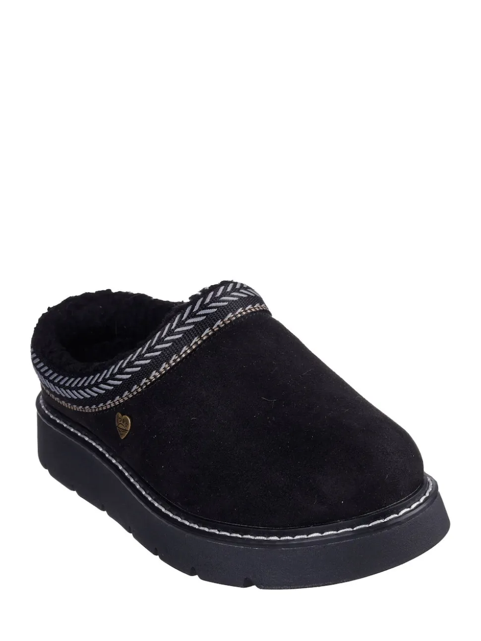 Skechers Black Keepsakes Lite Cozy Fest Slippers