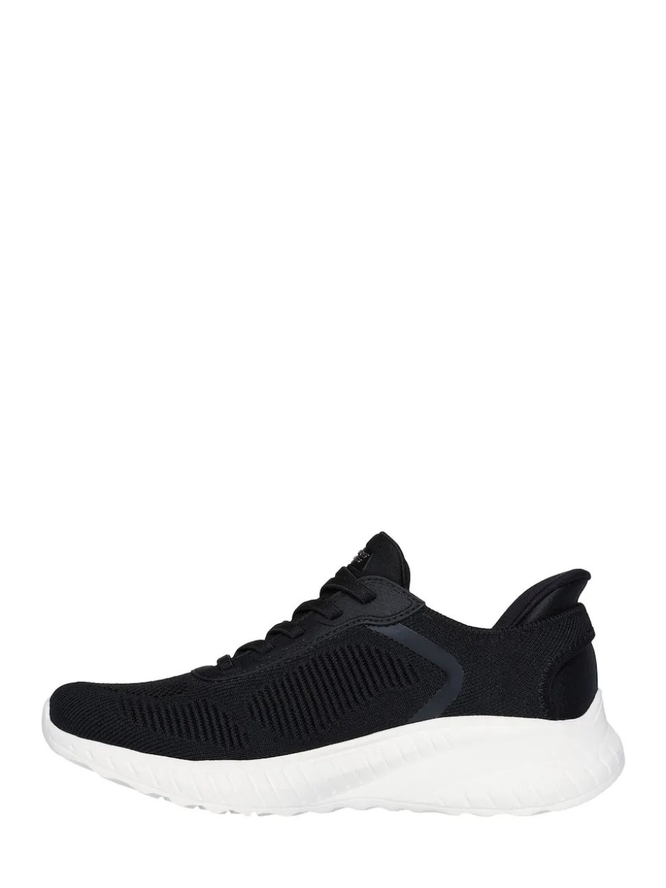 Skechers Black/ White BOBS Sport Squad Chaos Slip In Trainers