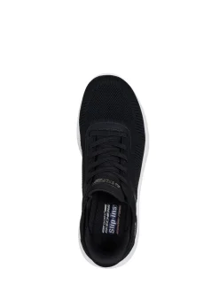 Skechers Black/ White BOBS Sport Squad Chaos Slip In Trainers