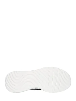 Skechers Black/ White BOBS Sport Squad Chaos Slip In Trainers