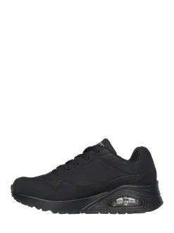 Skechers Black Womens Uno Wide Fit Trainers