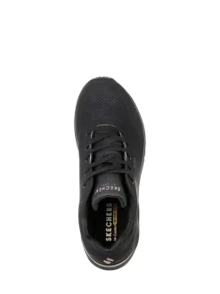 Skechers Black Womens Uno Wide Fit Trainers