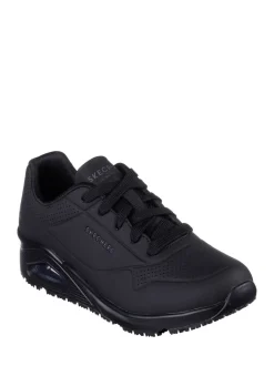 Skechers Black Womens Uno Slip Resistant Work Trainers