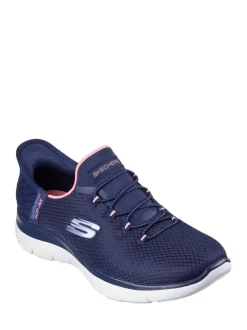 Skechers Blue Womens Slip In Summits Dazzling Haze Trainers