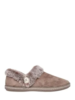 Skechers Brown Cosy Campfire Fresh Toast Womens Slippers