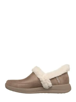 Skechers Brown Suede Slip Ins Cozy Escape Slippers