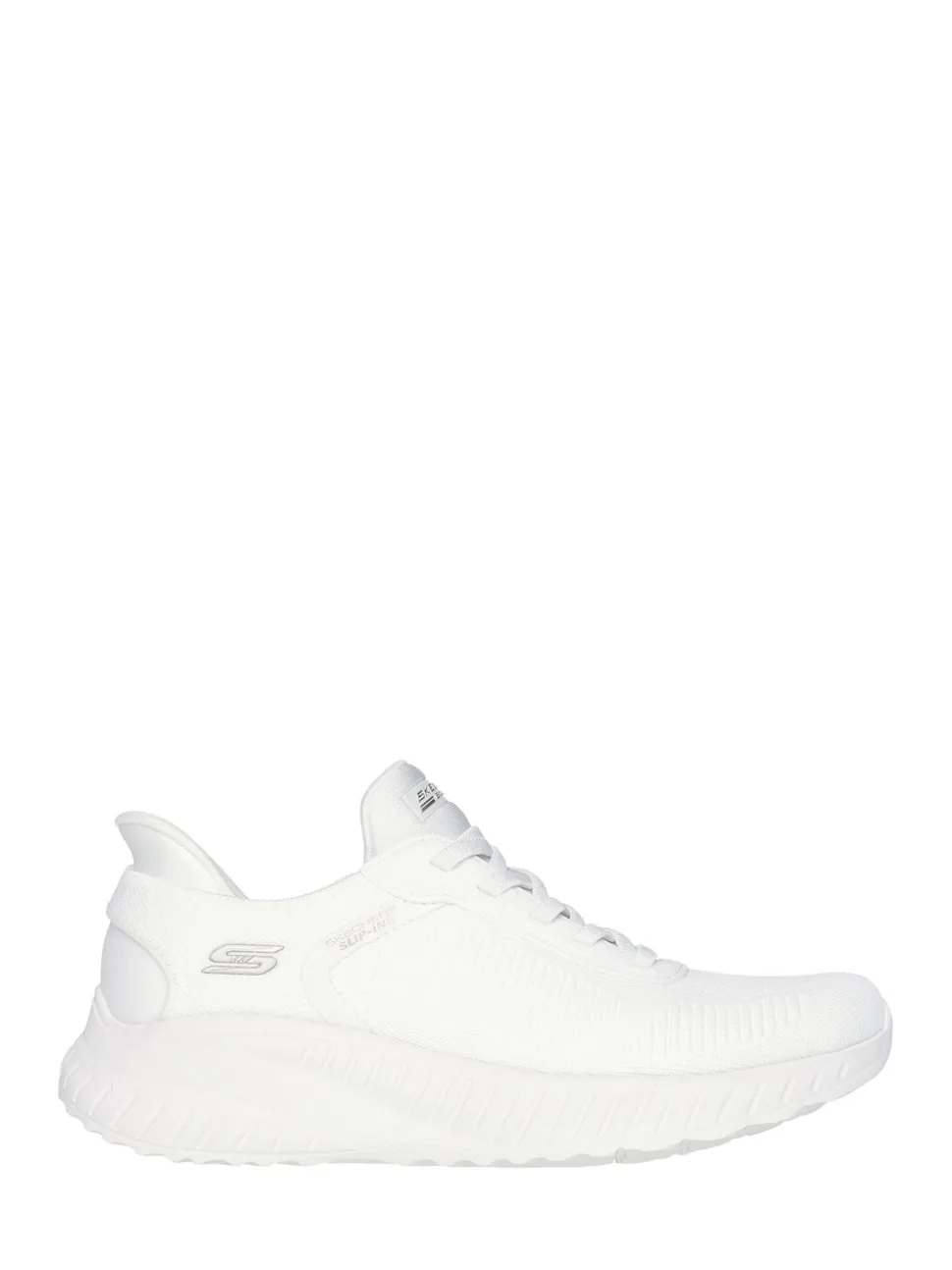 Skechers Chalk White BOBS Sport Squad Chaos Slip In Trainers