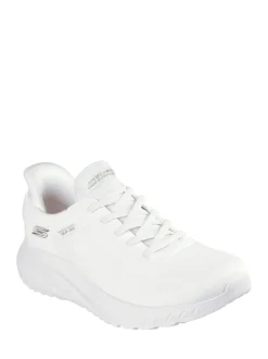 Skechers Chalk White BOBS Sport Squad Chaos Slip In Trainers