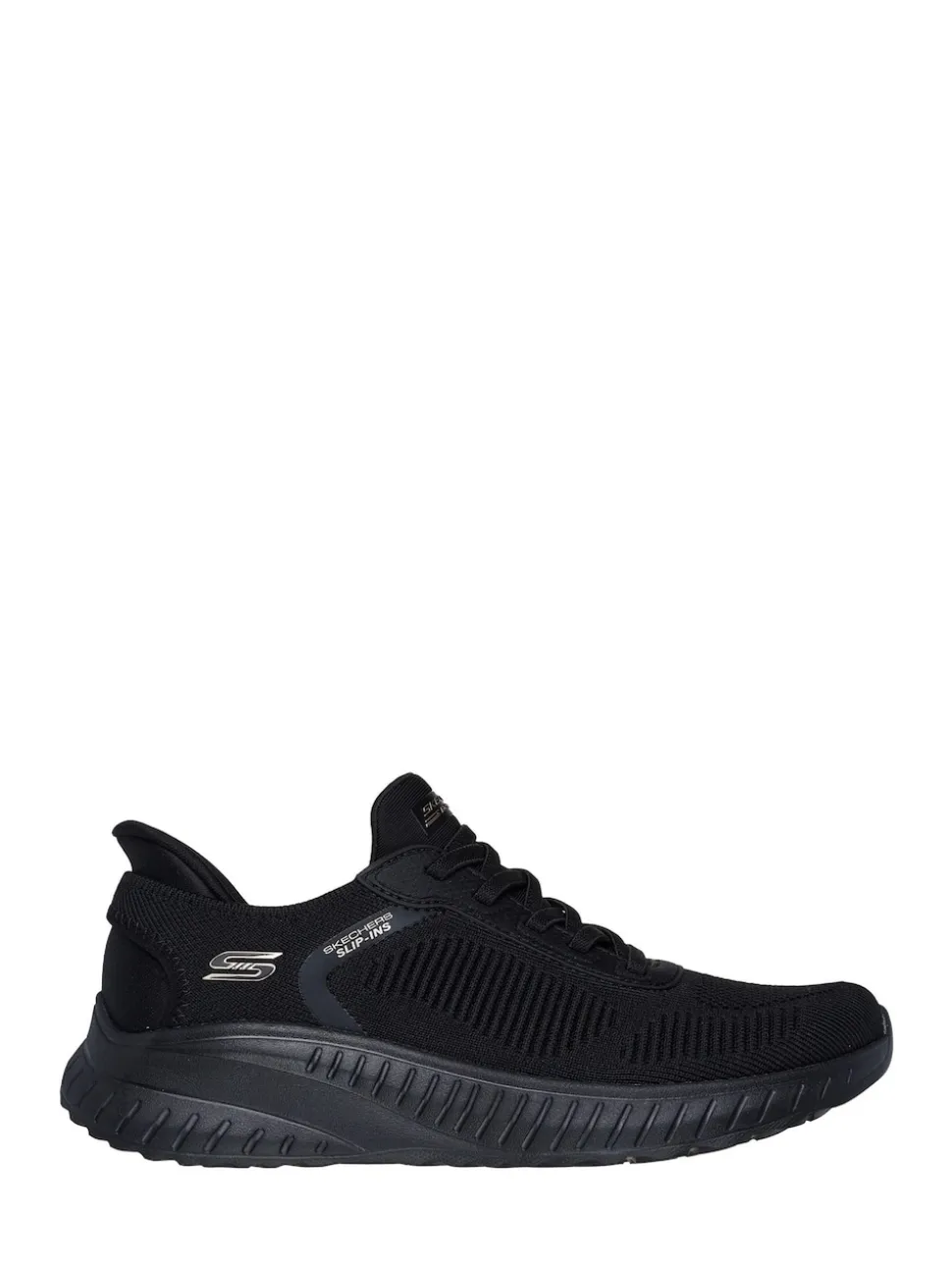 Skechers Coal Black BOBS Sport Squad Chaos Slip In Trainers