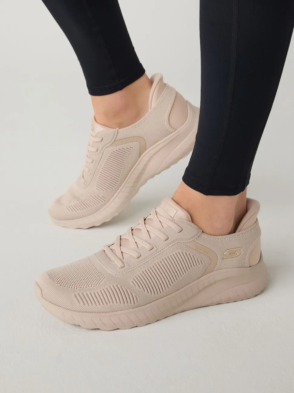 Skechers Light Natural BOBS Sport Squad Chaos Slip In Trainers