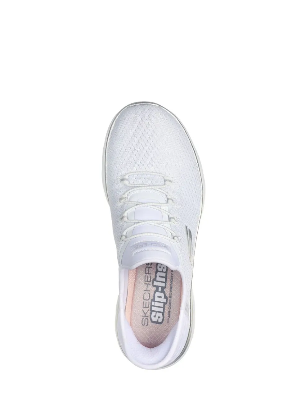 Skechers White Wide Fit Slip-ins Summits Diamond Dream Trainers
