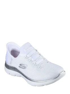 Skechers White Womens Slip In Summits Dazzling Haze Trainers
