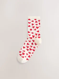 Sketchy Heart Ankle Socks 4 Pack