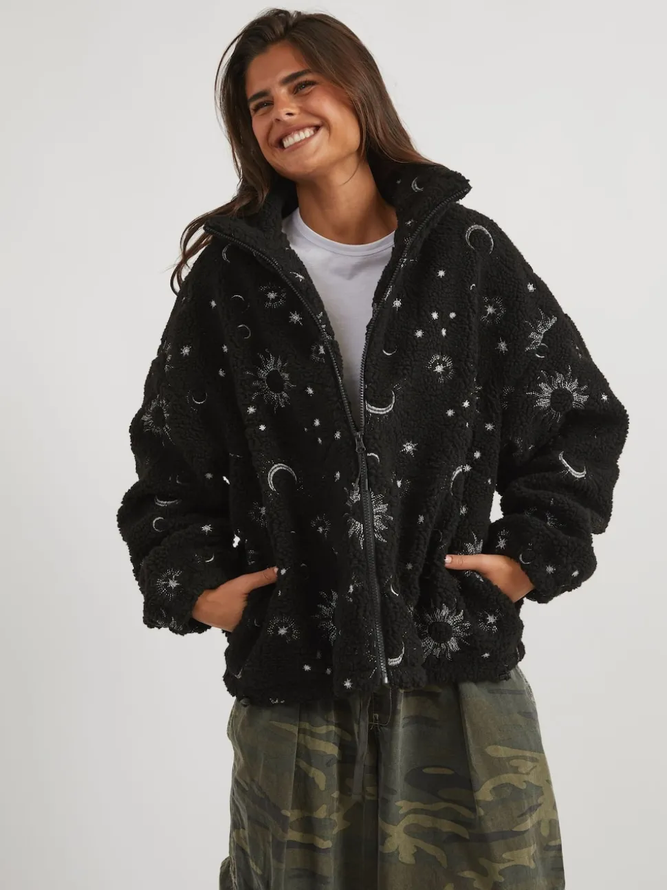 Skinnydip Black Celestial Borg Jacket