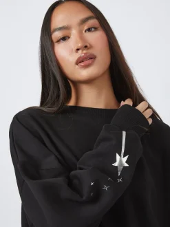 Skinnydip Black Disney Silver Foil Castle Sweatshirt