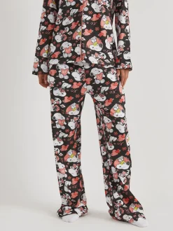 Skinnydip Black Peanuts Snoopy Love Pyjamas Set