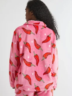 Skinnydip White Chilli Sparkle Twosie Fleece Pyjamas Set