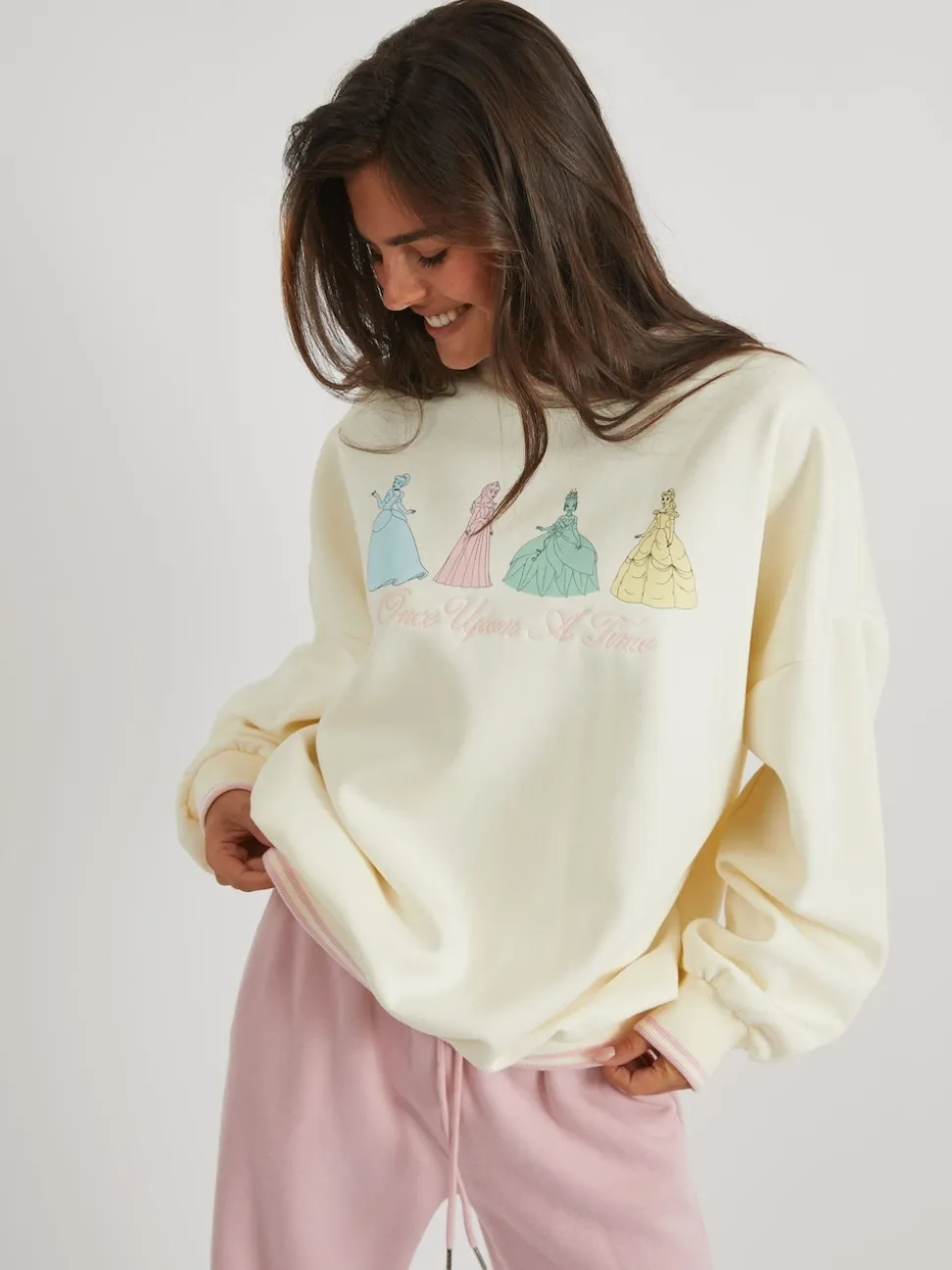 Skinnydip White Disney Princess Sweatshirt