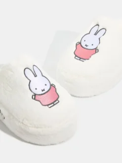 Skinnydip White Miffy x Pink Dress Slippers